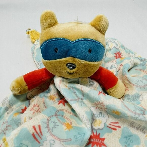 Mary Meyer Raccoon Lil Hero Security Blanket Lovey Blankie Plush Toy Baby Boy - Picture 6 of 12